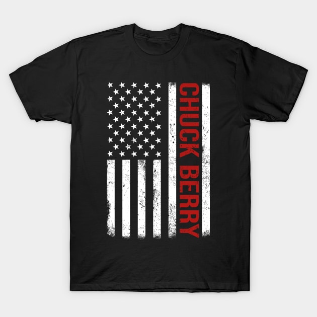 Graphic Chuck Berry Proud Name US American Flag Birthday Gift T-Shirt by Intercrossed Animal 